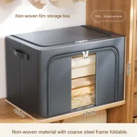 Boîtes de rangement carrées en tissu épais de grande capacité, organisateur de couettes pliable pour le rangement de la garde-robe domestique, rangement pratique