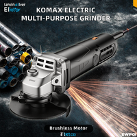 Meuleuse d'angle électrique professionnelle sans balais KOMAX, machine de découpe multifonctionnelle, petite meuleuse manuelle domestique haute puissance