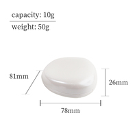 Boîtier compact rond vide pour crème visage, 81x78x26mm, capacité 13g, avec miroir, en ABS, doublure en PP, recyclable, en PS, vente en gros OEM