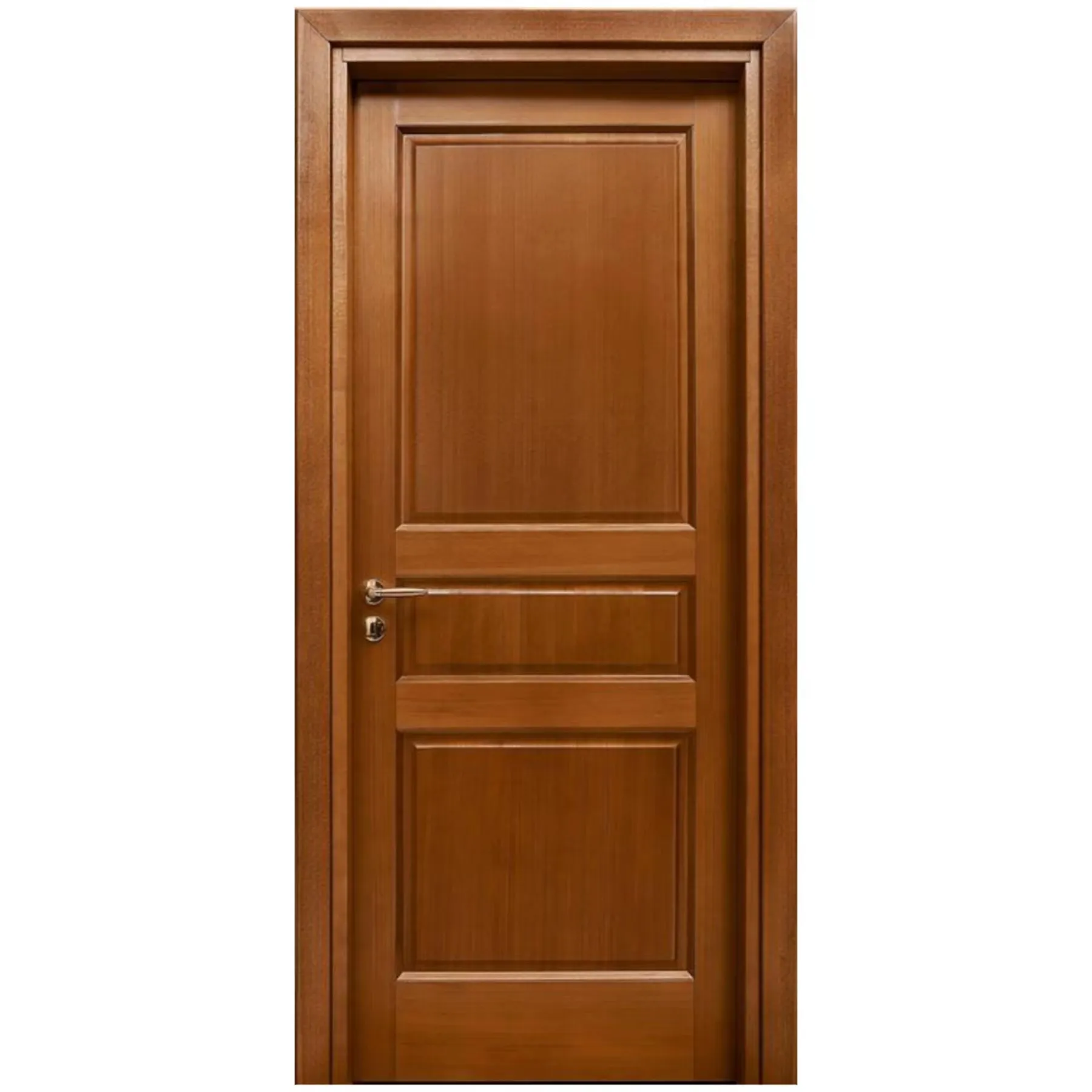 Fire resistant wooden door design WPC casement solid wood door for bedroom