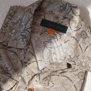 <span class=keywords><strong>Camisa</strong></span> con estampado floral de algodón RTS/OEM 100% para hombre, <span class=keywords><strong>camisa</strong></span> informal con estampado vintage y <span class=keywords><strong>cuello</strong></span> cubano, <span class=keywords><strong>camisa</strong></span> de estilo <span class=keywords><strong>italiano</strong></span> para hombre - Product Image 5