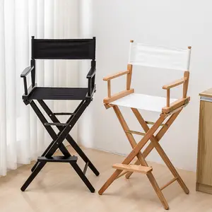重型贵宾定制标志豪华户外折叠白木成人高导演椅