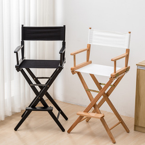 <span class=keywords><strong>Chaise</strong></span> de <span class=keywords><strong>réalisateur</strong></span> haute en bois blanc pliable de luxe pour adultes, logo personnalisé VIP, robuste - Product Image 1