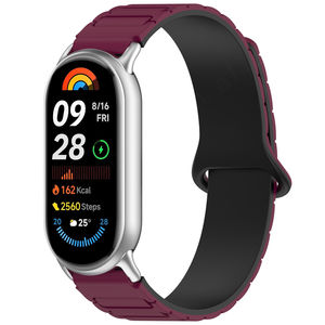 Correa de Silicona Magnética Transpirable y Ajustable de 12 mm HUANLONG para Reloj Inteligente 9/9NFC/ Mi Band 8 NFC, Correa Deportiva de Lujo de Goma - Product Image 5