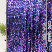 Chaud étincelant 40mm grand tissu à paillettes brodé chaîne tricoté robe de mariée fond mur maille perle pour les filles