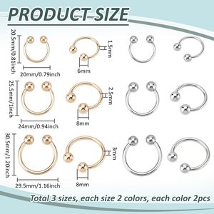 Sizes Pcs C Shape Buckle For Hat Metal Ring Clasps Gold Silver <b>Snap</b> <b>Hooks</b> Round <b>Hook</b> Closure Decorative <b>Snap</b> Rings For Baseball - Product Image 2