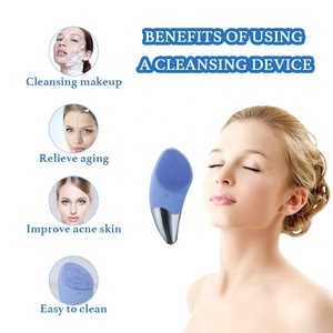 Mini <span class=keywords><strong>cepillo</strong></span> eléctrico de <span class=keywords><strong>silicona</strong></span> para limpieza profunda, recargable, Sónico, para limpieza <span class=keywords><strong>Facial</strong></span>, 22 unidades - Product Image 6