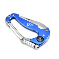 Couteau de poche multifonctionnel à succès avec mousqueton et boussole – Kits de couteaux en acier inoxydable et aluminium