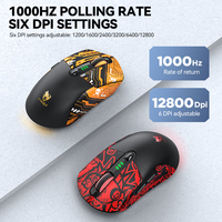 Souris de jeu T-WOLF X5 filaire/sans fil/BT, trois modes, souris de jeu sans fil instantanée S205, souris de jeu RGB rétroéclairée 6D, 12800 DPI pour ordinateur portable PC