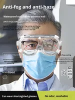 Lunettes de laboratoire PC compatibles avec les lunettes de vue, résistantes aux produits chimiques, anti-poussière, anti-toxines, résistantes aux acides, aux alcalis et à la corrosion