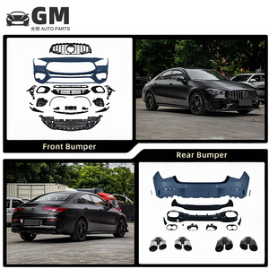 Para <span class=keywords><strong>Mercedes</strong></span>-Benz <span class=keywords><strong>CLA</strong></span> W118 mejorado y modificado <span class=keywords><strong>AMG</strong></span> CLA45 Kit de Carrocería deportiva (parachoques delantero parachoques trasero parachoques lateral) - Product Image 2