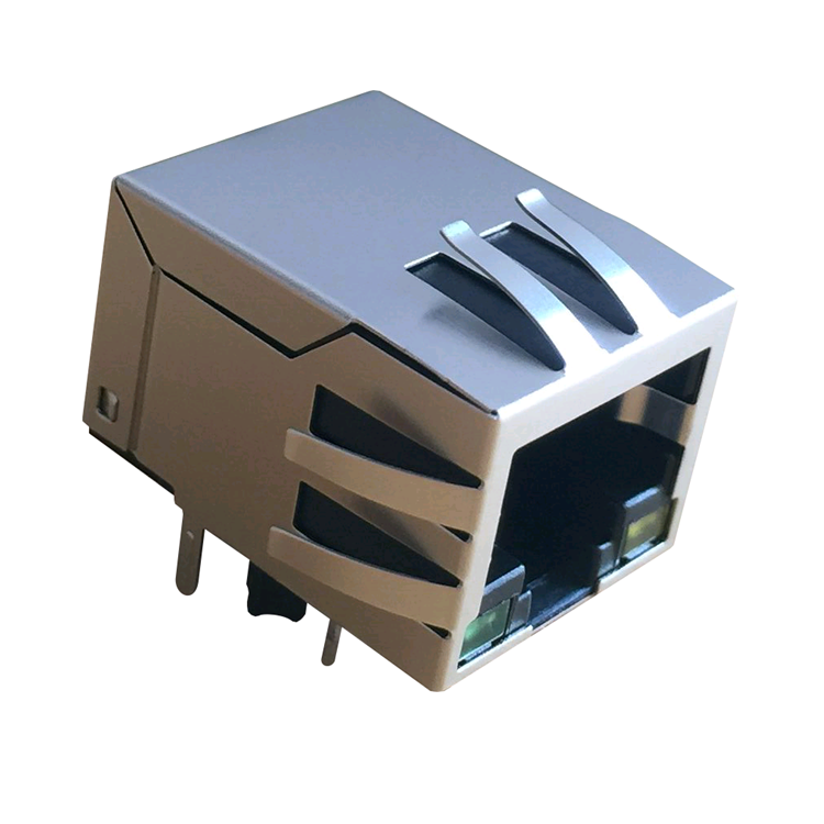 Один порт 8P8C модульный женский PCB Jack Ethernet RJ45 разъем