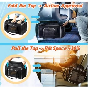 Free Sample Pet Carrier <b>Top</b>-Expandable Soft Sided Small <b>Cat</b> dog carrier travel luxury pet carrier bags - Product Image 3