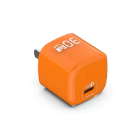 Pengisi daya Cepat warna-warni PD 30W Gan, pengisi daya ponsel dinding USB C ukuran Mini satu tipe-c Port adaptor daya