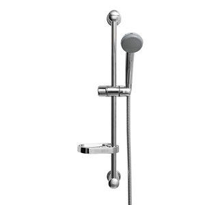 Ensemble complet de quincaillerie de salle de bain Agrigento Chrome avec rideau coulissant, hauteur 60 cm - Product Image 1