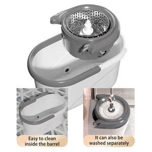 איכות גבוהה 360 ספין קל פעולה נתיק דלי יבש ללא ידיים מיקרופייבר ראש צורה רצפה לשימוש ביתי - Product Image 3