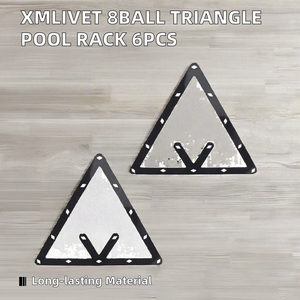 Xmlivet feuilles de support de boule de queue de <span class=keywords><strong>billard</strong></span> noir 8 feuilles de boule magique en forme de triangle 6 pcs/lot accessoires de <span class=keywords><strong>billard</strong></span> et de <span class=keywords><strong>billard</strong></span> - Product Image 2