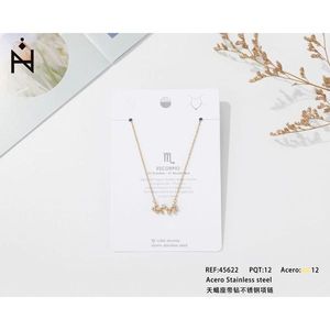 Collana Scorpio in acciaio inossidabile con ciondolo color oro per gioielli da donna alla moda - Product Image 2