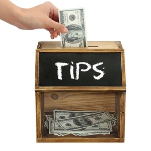 Caja de sugerencias de madera quemada Colector de puntas de donación Caja de gota de votación con etiqueta de pizarra Ventana de acrílico y pestillo de bloqueo - Product Image 5