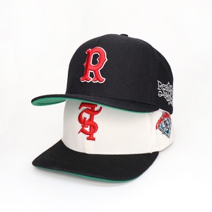 Casquettes Snapback en acrylique à logo brodé 3D personnalisé à 6 panneaux, visière incurvée, chapeaux noirs - Product Image 3