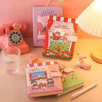 Kawai-Libreta 3D de dibujos animados para niñas, libreta de bolsillo con diseño de personajes, ideal para regalo, gran oferta