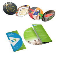 Impression numérique personnalisée en gros de prospectus, brochures pliées en deux/trois/quatre, catalogues et menus sur papier couché