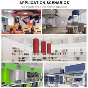 Luce acustica del ciondolo di assorbimento del suono Led luce pendente per Hotel ufficio ristorante - Product Image 6