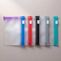 Sacs à bijoux en EVA givrés avec fermeture éclair, petits mini sacs de voyage en plastique pour pilules, pochettes Ziplock translucides mates avec fermeture coulissante, en vrac
