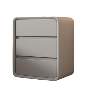 Table de chevet moderne avec haut-parleur chargeur intelligent sans fil design pour chambre à coucher avec lumière LED et table de chevet avec verrouillage par empreinte digitale - Product Image 1