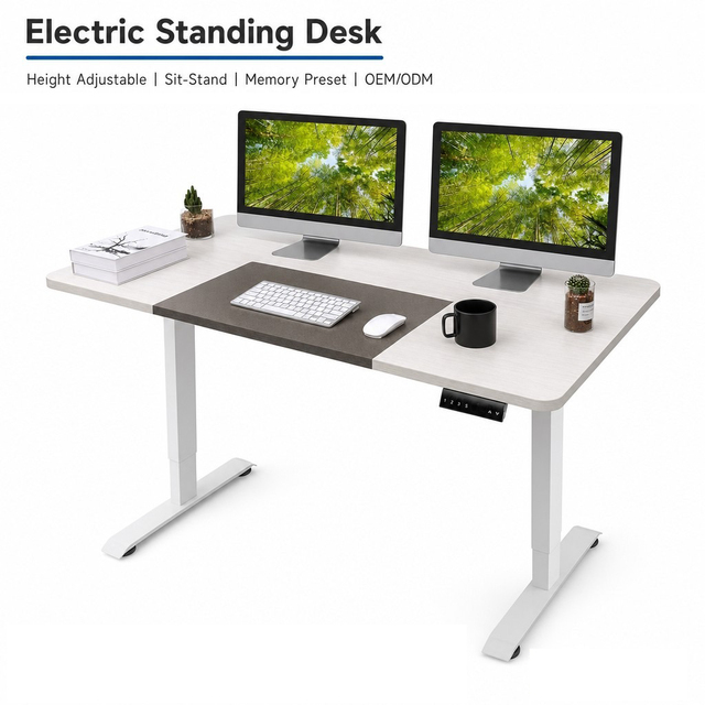 Office Electric Standing Desk Dual Motor Smart Height Adjustable Modular Modern Ergonomic Portable Computer Desk