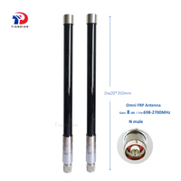 Antena 4G LTE WiFi GSM de Fibra de Vidrio con Conector N Macho, Omnidireccional, Impermeable para Exteriores, Amplificador de Señal de Largo Alcance de 50 km
