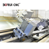 Tour CNC à banc incliné de haute précision BR85 avec précision de positionnement pour la fabrication de composants d'arbres et de disques de précision