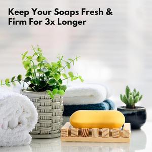 Juego de Cinco Piezas de Bambú para Baño, Moderno y Sencillo, con Jabonera Ovalada Natural, Venta Directa de Fábrica - Product Image 3