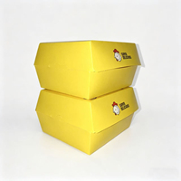 Fabricante Líder de Cajas para Hamburguesas Desechables de Cartón Blanco Ecológico, Diseño Personalizado, Grado Alimenticio, con Laminado Brillante y UV Localizado