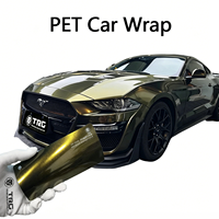 Nuevo Vinilo PVC Popular: Rollo de Vinilo Automotriz que Cambia de Color, Dorado Metálico Líquido