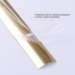 Profilé de transition en aluminium pour carrelage, finition or poli, pour revêtements de sol, accessoires de design moderne - Product Image 6