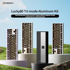 Weikav Lucky80 Kit de <span class=keywords><strong>teclado</strong></span> mecánico de aluminio para juegos Estructura de junta Tri-mode RGB Soporte de intercambio en caliente QMK/VIA <span class=keywords><strong>Teclado</strong></span> Diy - Product Image 2
