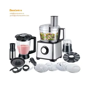 Robot culinaire électrique multifonction avec base de moteur de boîtier en acier inoxydable de 600W