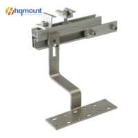 HQMOUNT Crochet de fixation solaire pour toit, en acier inoxydable résistant à la rouille, pour accessoires de support solaire sur toit en tuiles