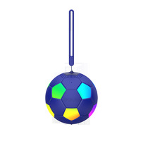Speaker Mini Portabel Outdoor Hadiah Speaker Sepak Bola Dunia dengan Lampu Warna-warni dan Slot Kartu TF
