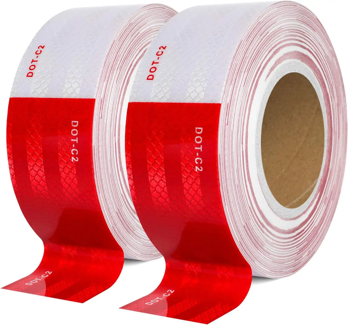 Reflective Safety Tape DOT-C2 Waterproof Red and White Adhesive conspicuity tape for trailer, outdoor, cars, trucks