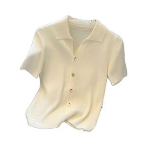 Maglione da <span class=keywords><strong>donna</strong></span> a maniche corte con scollo rotondo, top estivo, maglia casual ampia e leggera, pullover <span class=keywords><strong>basic</strong></span>. - Product Image 6