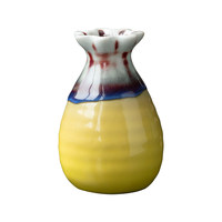 Jingdezhen Vas Kecil Keramik Sederhana Modern Kreatif Buatan Tangan Mini Dekorasi Ornamen Rangkaian Bunga Meja Kamar Tidur