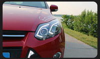 Conjunto de Faros Delanteros LED con Luces de Circulación Diurna y Señales de Giro, Accesorios para Automóviles, Repuesto para Ford Focus 3 2012-2014