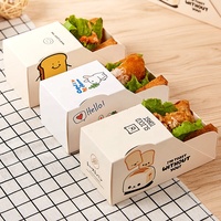Emballage personnalisé en carton alimentaire jetable pour hamburgers, boîte à hamburgers, emballage pour frites