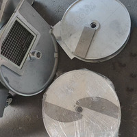 Máquina Cortadora de Verduras Multifuncional de Acero Inoxidable Eléctrica de Gran Tamaño con Doble Cuchilla para Cortar Patatas y Zanahorias