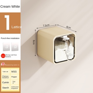 Hộp đựng gia vị nhựa cao cấp gắn tường cho nhà bếp, đựng bột ngọt, muối, tiêu, gia vị, đa năng, đựng thảo mộc - Product Image 6