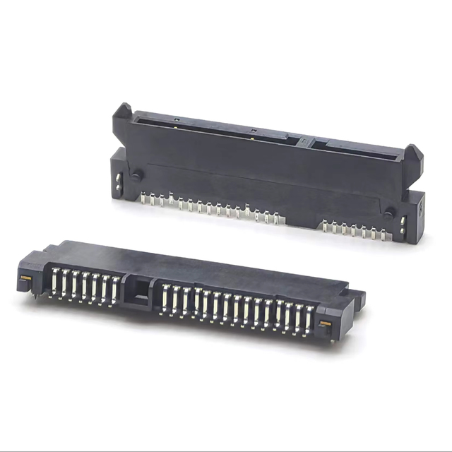 YZTECH SATA Female PCB 7+15P 1.5A 150V Plug H3.5 SMT with Harpoon Plate-type 22P Bronze Contact LCP Housing