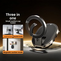 Support de téléphone pliable et rotatif magnétique avec ventouse et boucle, support de téléphone multifonctionnel 3 en 1
