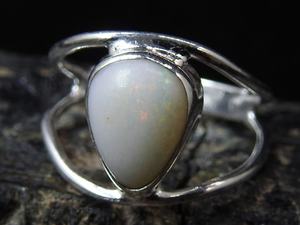 Australian Solid <b>Opal</b> Gemstone <b>Ring</b> Prong Setting-<b>Silver</b> Multi Fire Certified Wedding Party Classic Design-4 US Size Handmade - Product Image 2